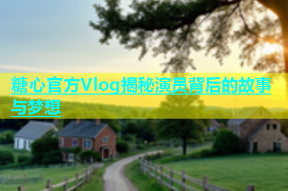 糖心官方Vlog揭秘演员背后的故事与梦想