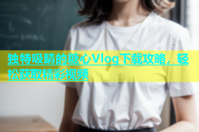 独特吸睛的糖心Vlog下载攻略，轻松获取精彩视频