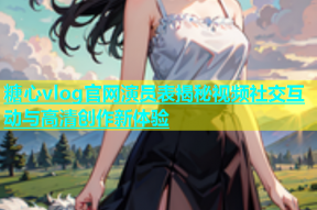 糖心vlog官网演员表揭秘视频社交互动与高清创作新体验