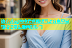 糖心vlog蜜桃君短视频互动分享平台轻松记录生活精彩瞬间